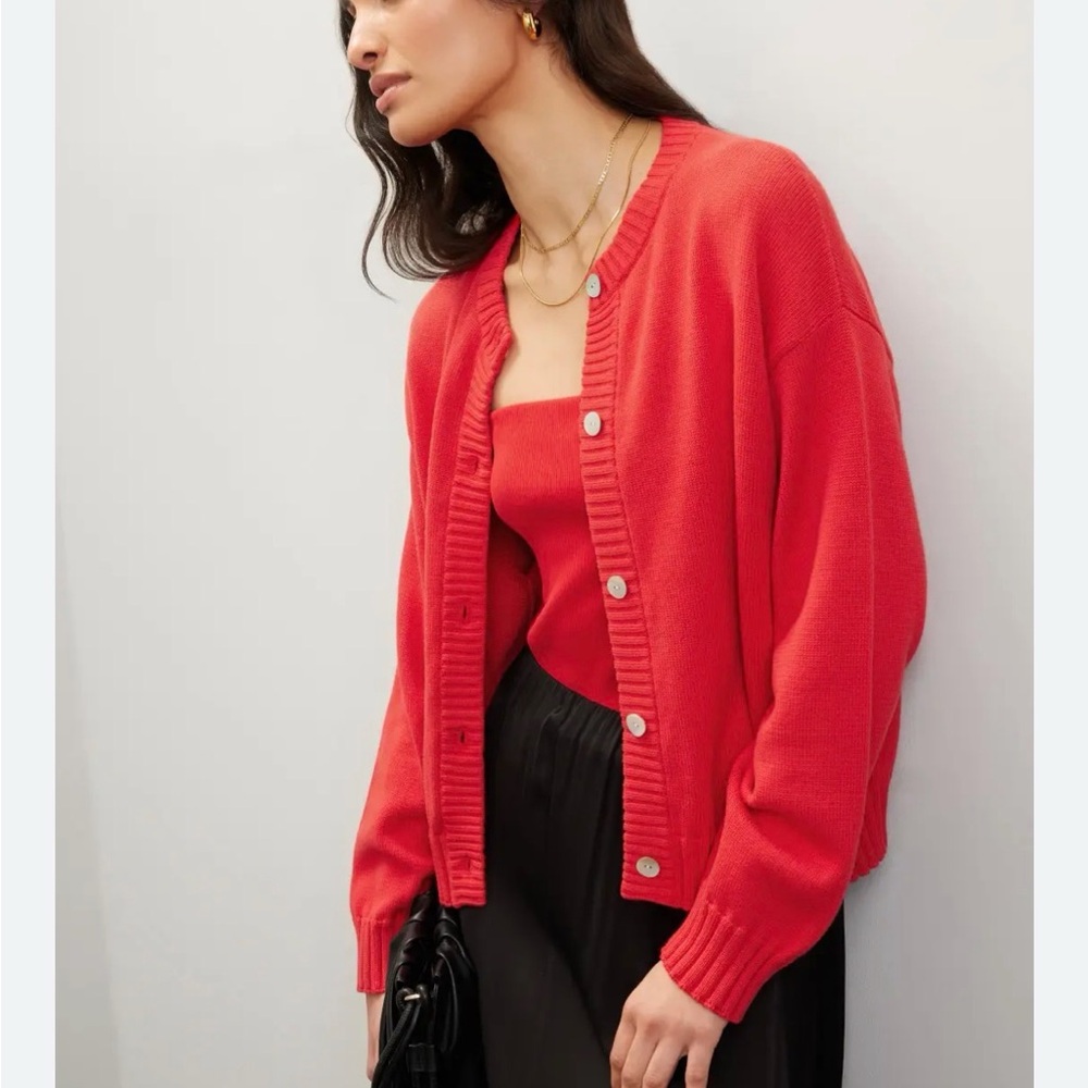 LOFT Vibrant Red Women's Cardigan Sweater